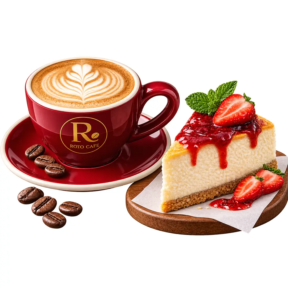 Latte + Cheesecake